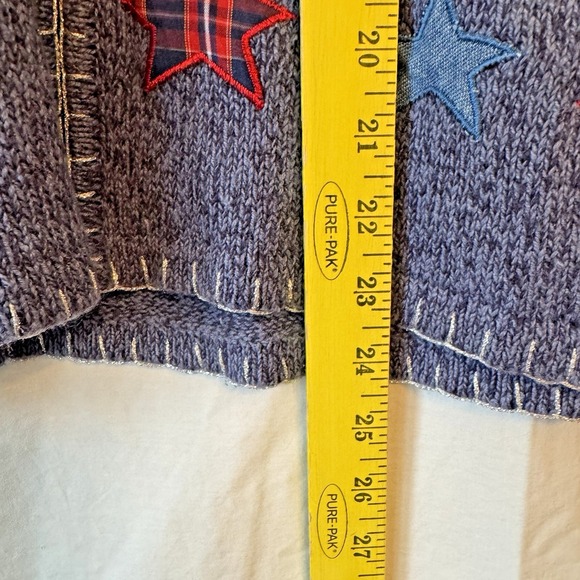 Vintage Bobbie Brooks Holiday Christmas Sweater Vest Women Small Blue Zip Mitten - Picture 13 of 16